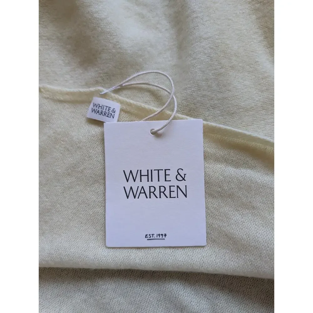 NWT White + Warren 100% Cashmere Travel Wrap 81'' X 36'' Lemonade #9A607